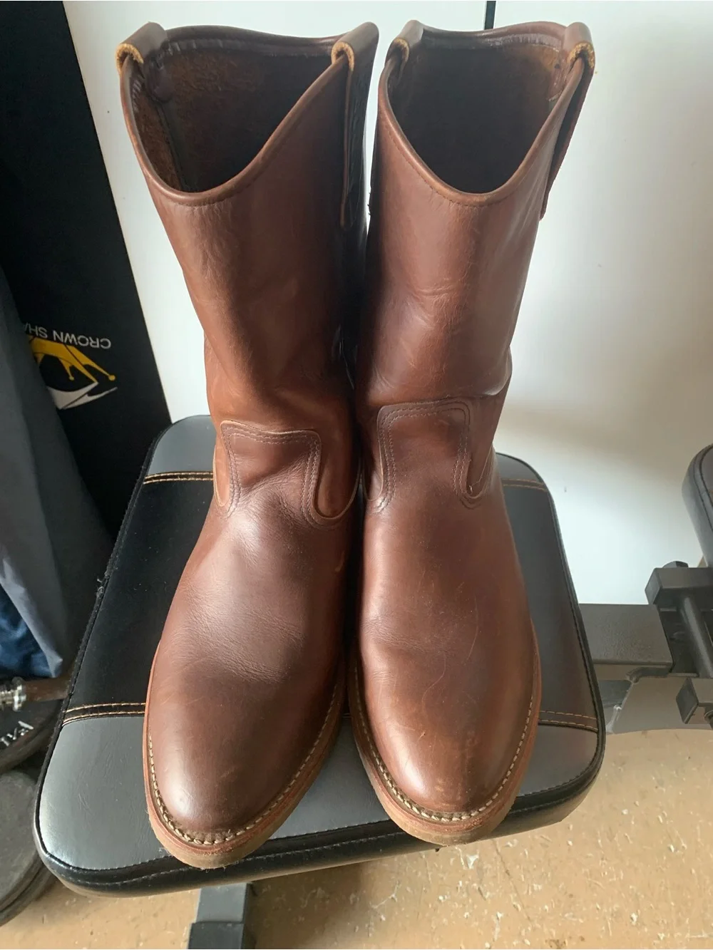 Red Wing Shoes Brown Leather Pull-On Boots